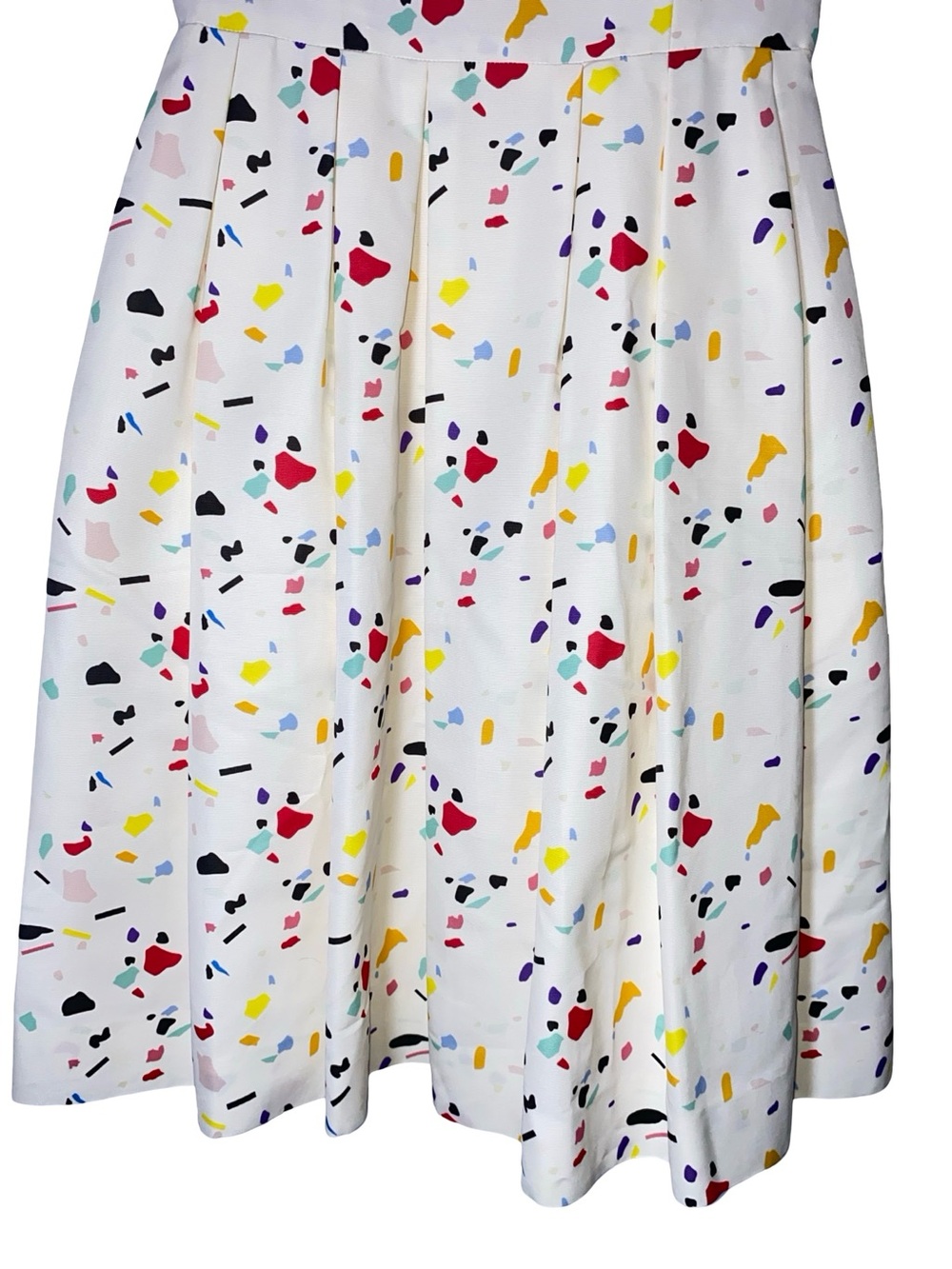 Carolina Herrera White Sleeveless Confetti-Print Midi Dress - Picture 4 of 10